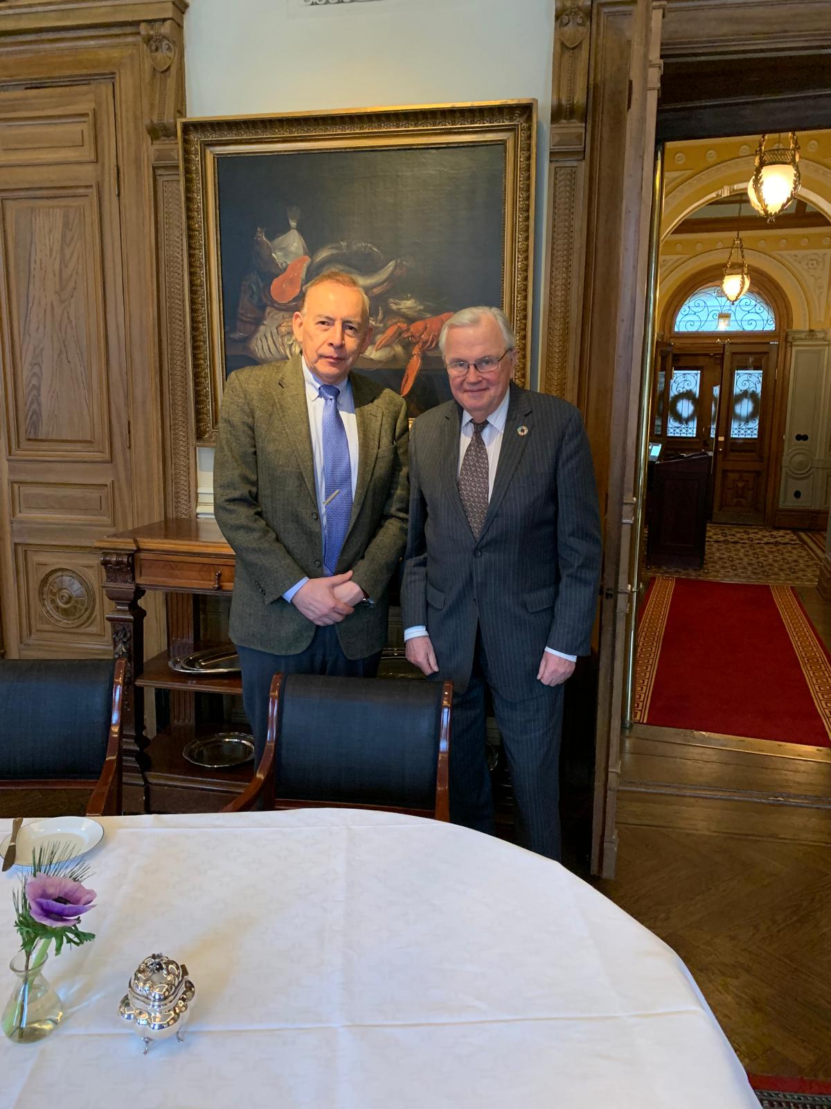 Augusto Lopez Claros Meeting with Hans Corell